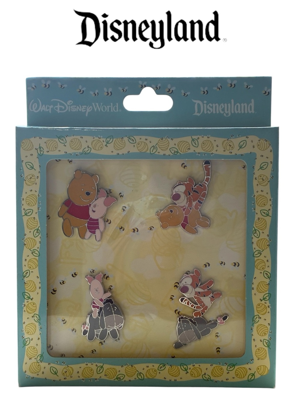 2008 WINNIE-THE-POOH BOOSTER PIN SET ‘PIGGYBACK’ DISNEY OFFICIAL PIN TRADING